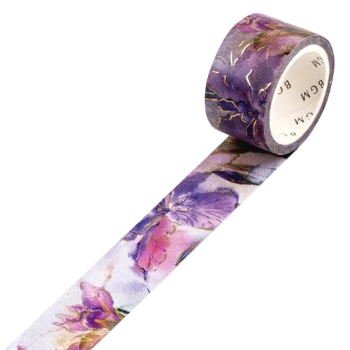 BGM Inc BGM Washi Tape - Watercolour Flowers Series, Irises