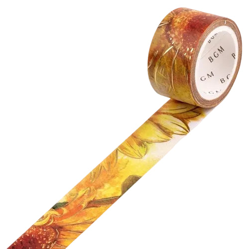 BGM Inc BGM Washi Tape - Watercolour Flowers Series, Sunflowers