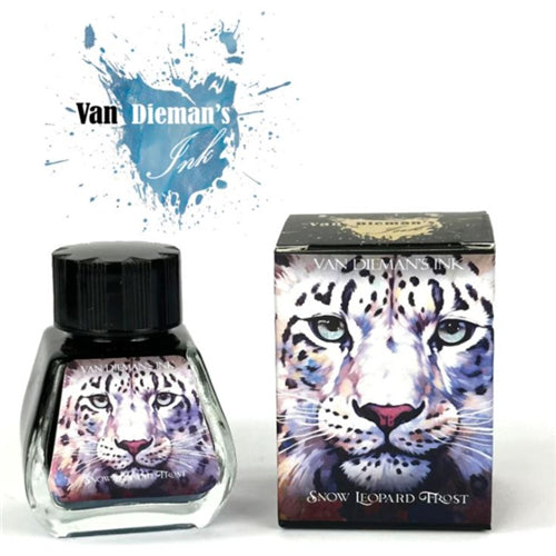 Van Dieman's Fountain Pen Ink - Feline Series, Snow Leopard Frost, Shimmering, 30ml Bottle