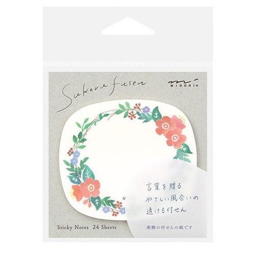 Midori Translucent Sticky Note  - Wreath