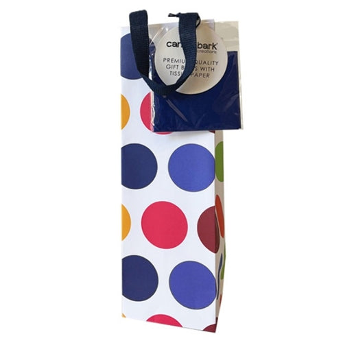 Candlebark Creations Candlebark Creations Gift Bag - Colourful Spots, Bottle
