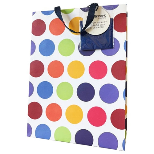 Candlebark Creations Candlebark Creations Gift Bag - Colourful Spots, Large