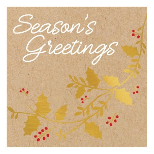 Candlebark Creations Charity Boxed Christmas Cards - Red Berry Branch, Pack of 10