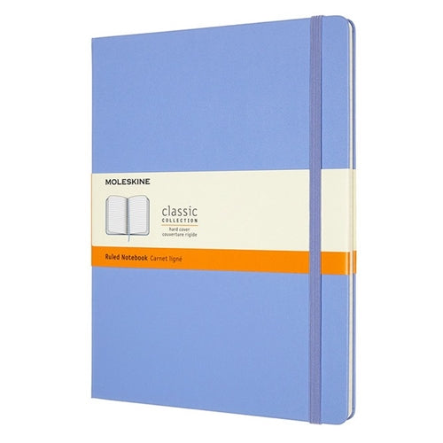 Moleskine Hard Cover Notebook - Ruled, Extra Large, Hydrangea Blue