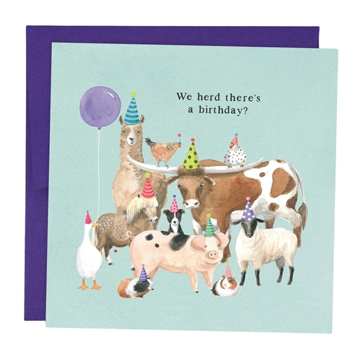 Papernest Birthday Card - We Herd There's a Birthday