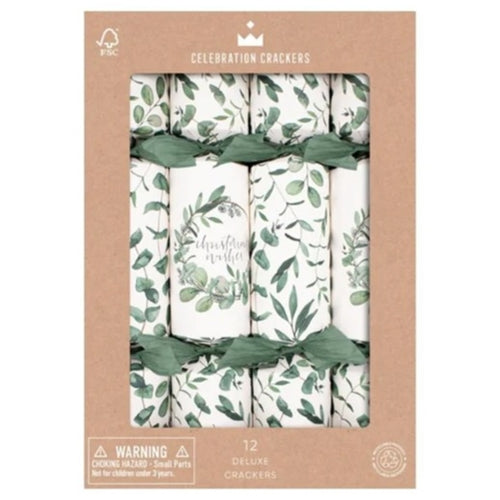 Celebration Crackers Celebration Deluxe Crackers - Eucalyptus Wreath, Box of 12