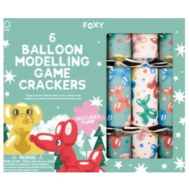Celebration Crackers Foxy Novelty Crackers - Balloon Modelling, Set of 6