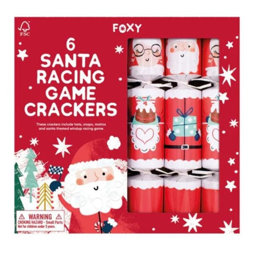 Celebration Crackers Foxy Novelty Crackers - Santa Racing Game, Set of 6