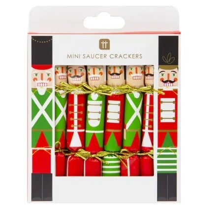 Celebration Crackers Talking Tables Mini Saucer Crackers - Nutcracker, Pack of 8