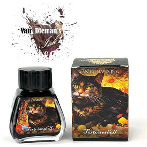 Van Dieman's Fountain Pen Ink - Feline Series, Tortoiseshell, Shimmering, 30ml Bottle