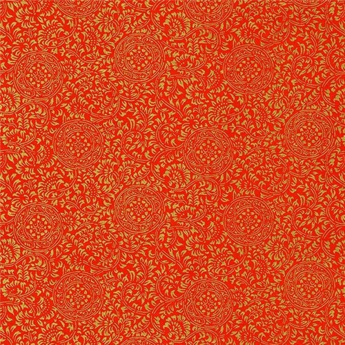Chiyogami Paper Chiyogami Paper - A4, Traditional Karakusa on Red Background