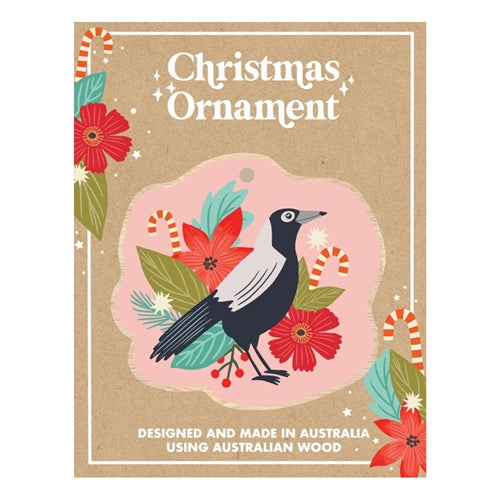 Christie Williams Christie Williams Wooden Christmas Ornament - Magpie