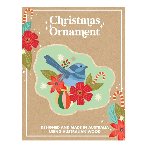 Christie Williams Christie Williams Wooden Christmas Ornament - Wren