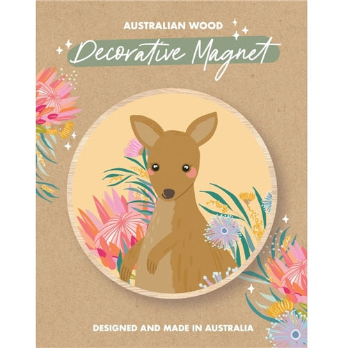 Christie Williams Christie Williams Wooden Magnet - Pastel Series, Kangaroo