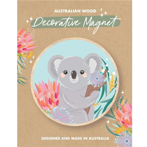 Christie Williams Christie Williams Wooden Magnet - Pastel Series, Koala, Pale Blue