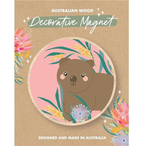 Christie Williams Christie Williams Wooden Magnet - Pastel Series, Wombat