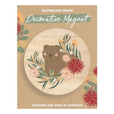 Christie Williams Christie Williams Wooden Magnet - Protea & Wombat