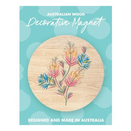 Christie Williams Christie Williams Wooden Magnet - Rainbow Grevillea