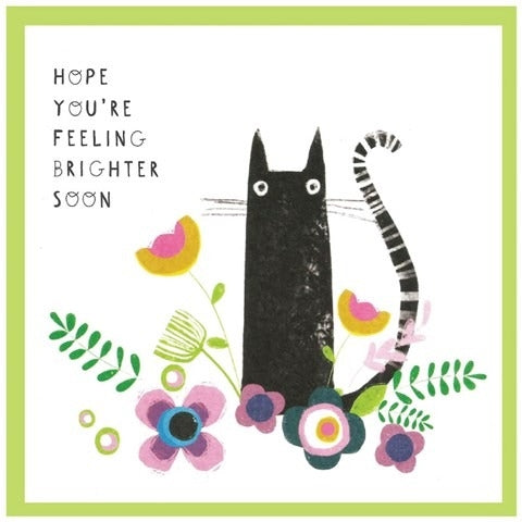 Cinnamon Aitch Cinnamon Aitch Get Well Card - "Margo Series", Feel Brighter Soon