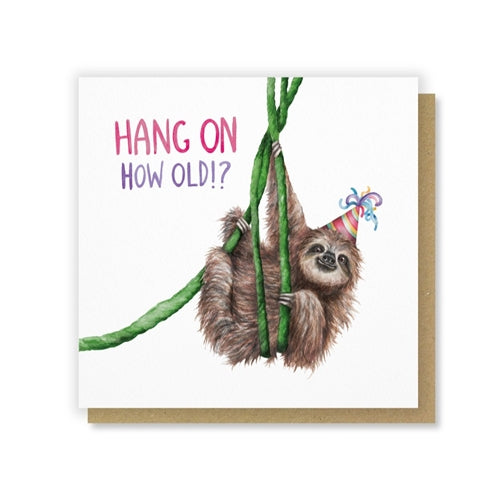 Citrus Bunn Citrus Bun Birthday Card - Pun Fun, Hang On How Old?