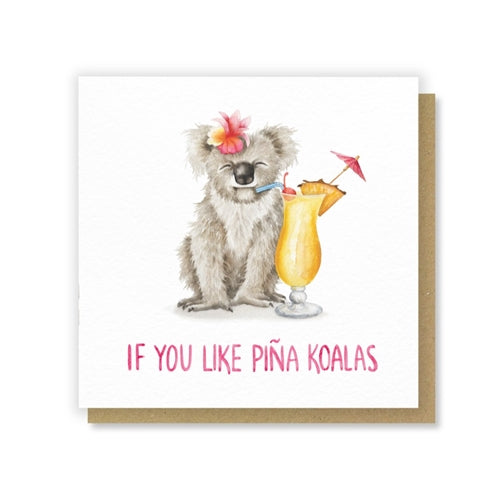 Citrus Bunn Citrus Bun Greeting Card - Pun Fun, Pina Koala