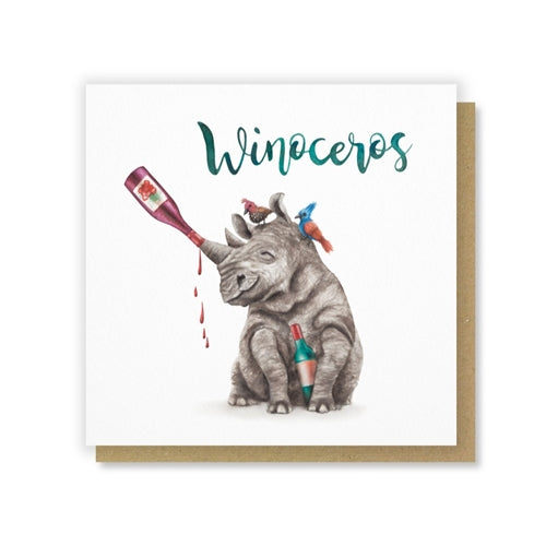 Citrus Bunn Citrus Bun Greeting Card - Pun Fun, Winoceros