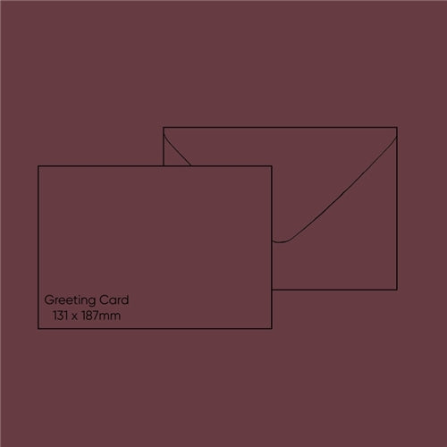 Colorplan Greeting Card Envelope (131 x 187 mm) - Colorplan Claret, Single