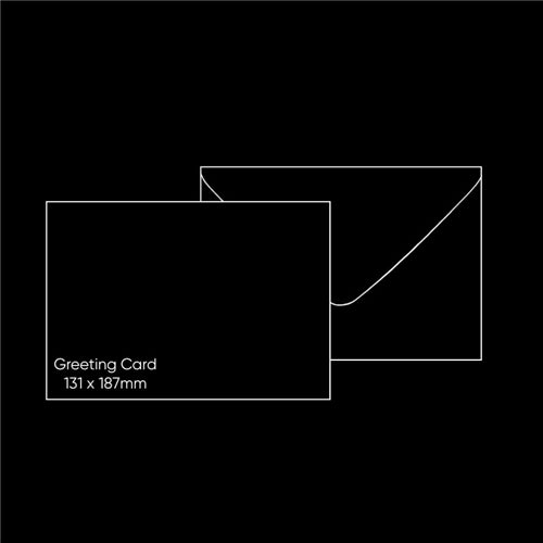 Colorplan Greeting Card Envelope (131 x 187 mm) - Colorplan Ebony Black, Single