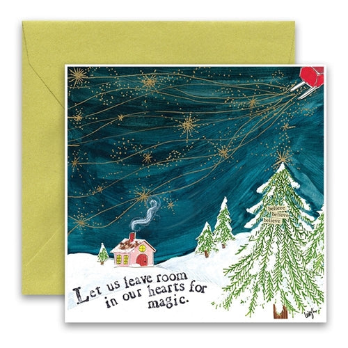 Curly Girl Curly Girl Design Christmas Card - Hearts for Magic