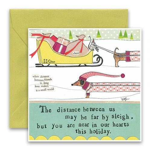 Curly Girl Curly Girl Design Christmas Card - Tucker's Sleigh Ride