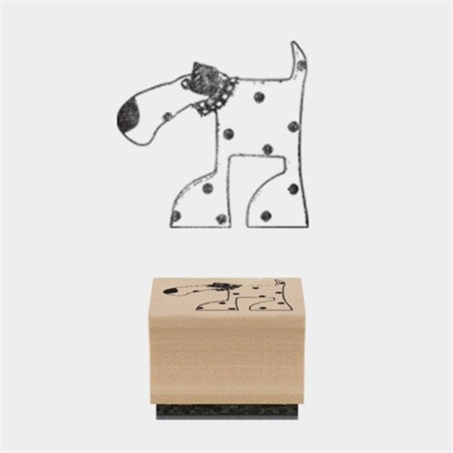 East of India Rubber Stamp - Oscar the Spotty Dog