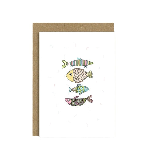 Dandelion Stationery Dandelion Stationery Small Card - Fish Stack