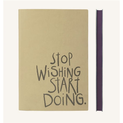 Daycraft Daycraft Signature Inspiro Notebook - Lined, A5, Stop Wishing