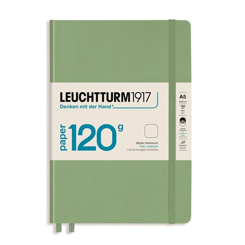 Leuchtturm1917 120g Edition Notebook - Plain, A5, Sage