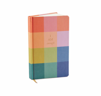 Designworks Ink Designworks Cloth Cover Notebook - A5, Ruled, Rainbow Check