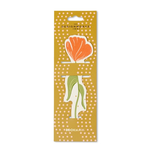 Designworks Ink Designworks Ink 'Framed Floral' Shaped Bookmark - Poppy