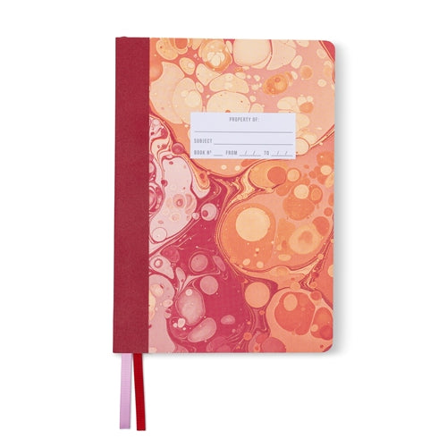 Designworks Ink Designworks Ink 'Marbled' Softcover Journal - Medium, Ruled, Cherry Peach