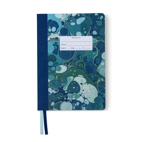 Designworks Ink Designworks Ink 'Marbled' Softcover Journal - Medium, Ruled, Teal