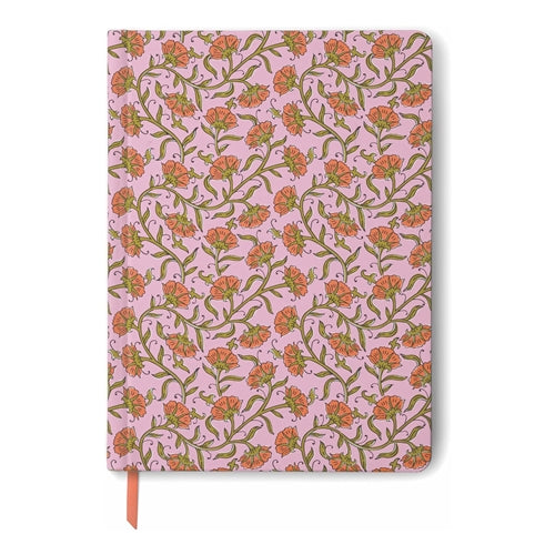 Designworks Ink Designworks Ink Soft Touch Notebook - Extra Large, Pink Vintage Floral