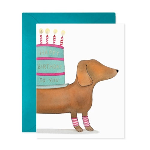 E Frances E Frances Birthday Card - Slinky Dog