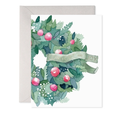 E Frances E Frances Christmas Card - Comfort and Joy Wreath