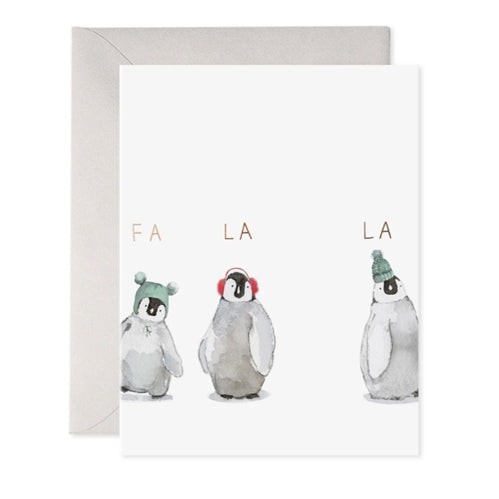 E Frances E Frances Christmas Card - Fa La La Penguins
