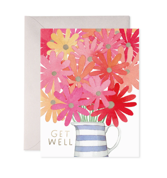 E Frances E Frances Greeting Card - Get Well Flowers