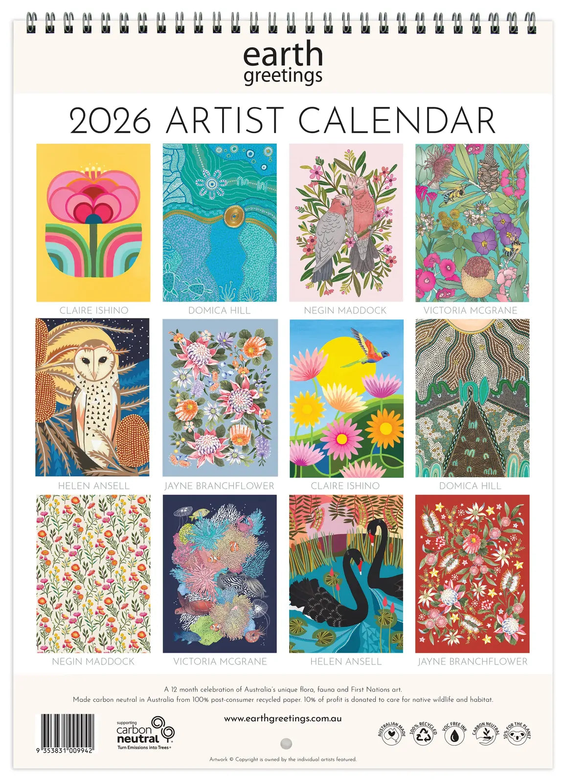 Earth Greetings Earth Greetings 2026 Calendar - Artist Edition