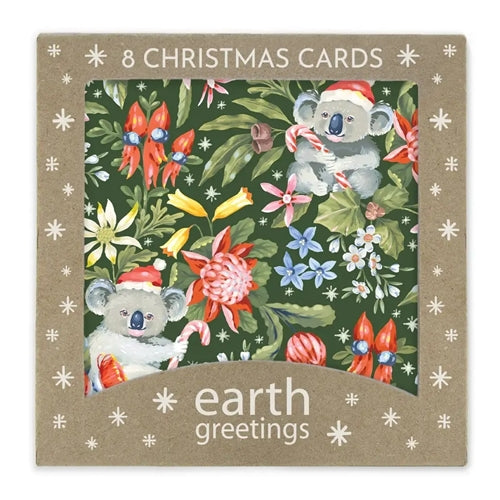 Earth Greetings Earth Greetings Boxed Christmas Cards - Christmas Koala, Pack of 8