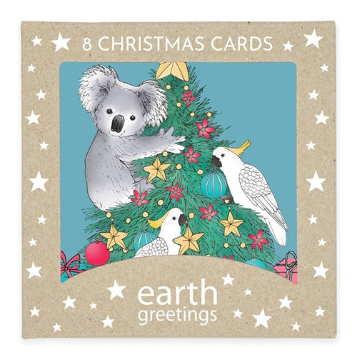 Earth Greetings Earth Greetings Boxed Christmas Cards - Tree Tidings, Pack of 8