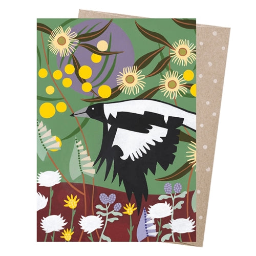 Earth Greetings Earth Greetings Card - Helen Ansell, Magpie Season