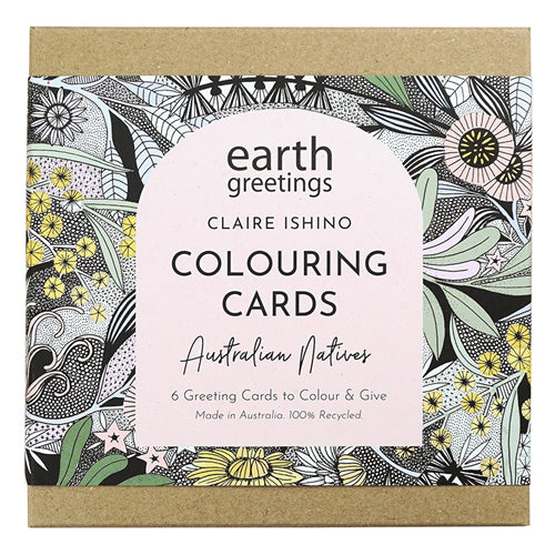 Earth Greetings Earth Greetings Colouring Card Pack  - Australian Natives