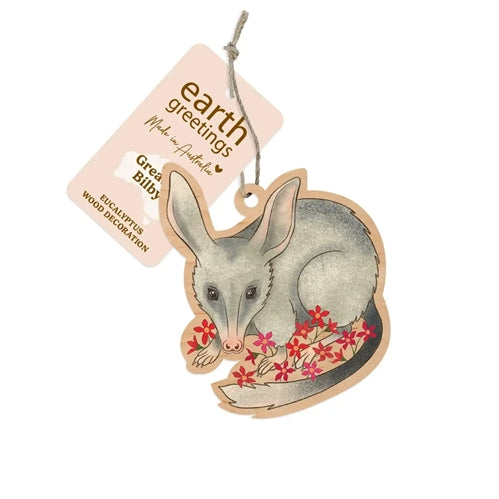 Earth Greetings Earth Greetings Wooden Decoration - Bilby