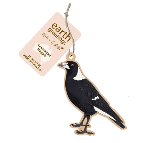 Earth Greetings Earth Greetings Wooden Decoration - Magpie